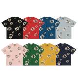 Denim Tears Classic Kapok logo short-sleeved T-shirt Red 25509