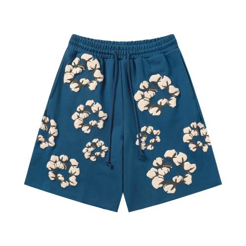 Denim Tears Classic Kapok logo Shorts Blue 25509