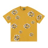 Denim Tears Classic Kapok logo short-sleeved T-shirt Yellow 25509