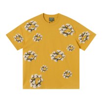 Denim Tears Classic Kapok logo short-sleeved T-shirt Yellow 25509