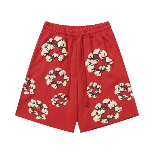 Denim Tears Classic Kapok logo Shorts Red 25509