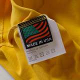 Denim Tears Classic Kapok logo short-sleeved T-shirt Yellow 25509
