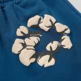 Denim Tears Classic Kapok logo Shorts Blue 25509