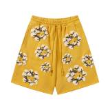 Denim Tears Classic Kapok logo Shorts Yellow 25509