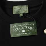 Denim Tears Classic Kapok logo short-sleeved T-shirt Black 25509