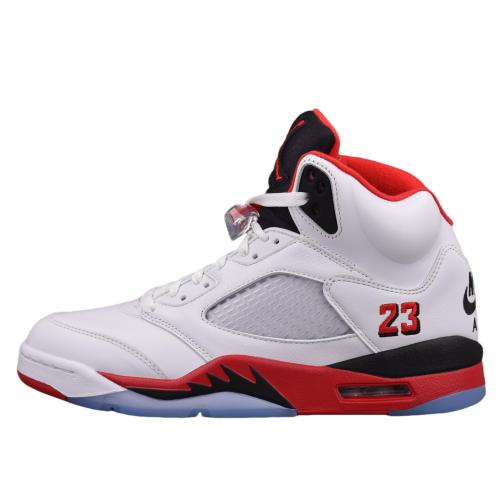 Jordan 5 Retro Fire Red Black Tongue (2025)