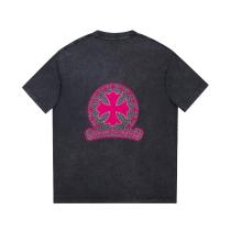 Chrome Hearts Diamond Sanskrit letter logo short-sleeved T-shirt Black 25529
