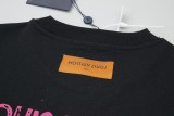 Louis Vuitton x Pharrell Williams letter logo short-sleeved T-shirt Black 25529