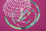 Louis Vuitton Grid globe logo short sleeve T-shirt Red 25529