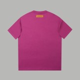 Louis Vuitton Grid globe logo short sleeve T-shirt Red 25529