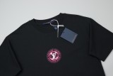 Louis Vuitton Silicone hot stamping design letter logo short sleeve T-shirt Black 25529