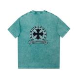 Chrome Hearts Diamond Sanskrit letter logo short-sleeved T-shirt Green 25529