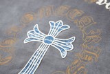 Chrome Hearts Patchwork contrasting Sanskrit letter logo print short-sleeved T-shirt Black 25529