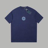 Louis Vuitton Silicone hot stamping design letter logo short sleeve T-shirt Blue 25529