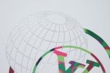 Louis Vuitton Grid globe logo short sleeve T-shirt White 25529