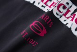 Balenciaga Graffiti flocked letter print short-sleeved T-shirt Black 25529