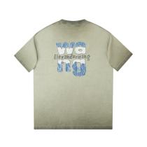 alexanderwang 25SS Denim patch letter hot diamond short-sleeved T-shirt Army Green 25529