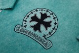 Chrome Hearts Diamond Sanskrit letter logo short-sleeved T-shirt Green 25529