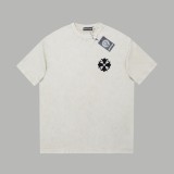 Chrome Hearts Diamond Sanskrit letter logo short-sleeved T-shirt White 25529