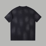 Balenciaga Graffiti flocked letter print short-sleeved T-shirt Black 25529