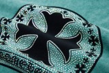 Chrome Hearts Diamond Sanskrit letter logo short-sleeved T-shirt Green 25529