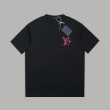 Louis Vuitton x Pharrell Williams letter logo short-sleeved T-shirt Black 25529