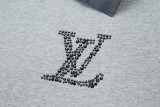 Louis Vuitton 1854 Letter patch diamond logo short sleeve T-shirt Gery 25529