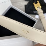 Celine Light gold metal logo belt off-white 250626（width:2.5CM）