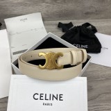 Celine Light gold metal logo belt off-white 250626（width:2.5CM）