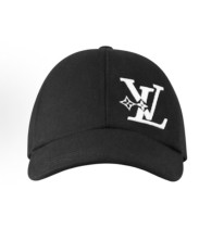 louis Vuitton Classic pattern big logo hat Black 250414