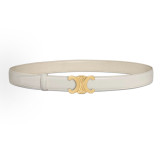 Celine Light gold metal logo belt off-white 250626（width:2.5CM）