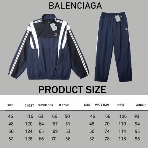 Balenciaga catwalk new standard double B embroidery indigo patchwork sports Pants 250725