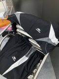 Balenciaga 23FW catwalk 3B black and gray splicing sports suit/ Pants