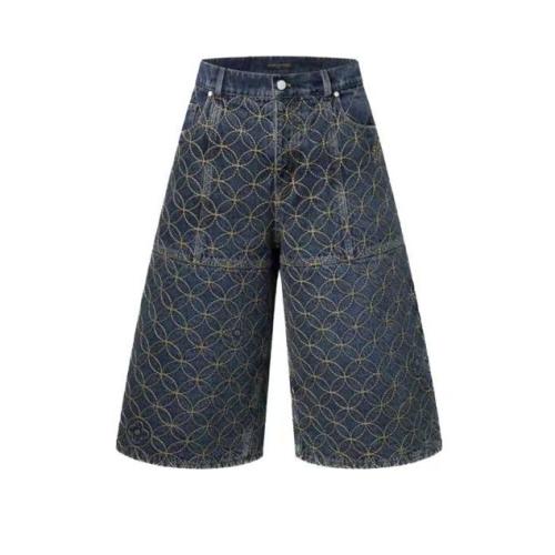 LOUIS VUITTON x Nigo FW25 embroidered workwear 7-point denim shorts 250804