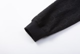 Dior jacquard towel logo hoodie Black 250804