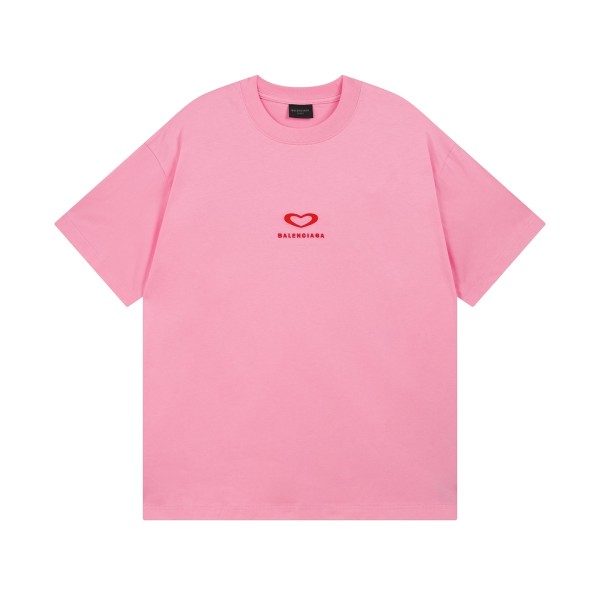 Balenciaga Valentine's Day limited edition short-sleeved T-shirt Pink 250804