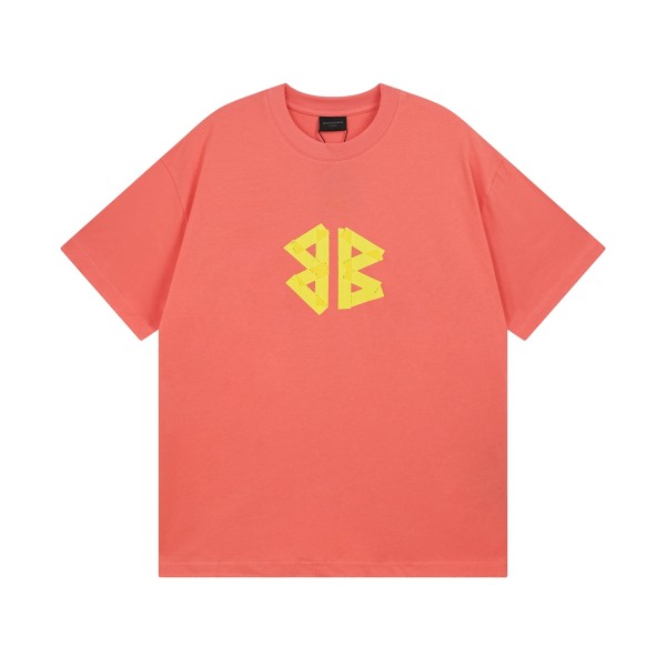 Balenciaga 25ss latest classic style. Printed washed and worn short-sleeved T-shirt 250804