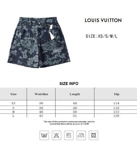 LOUIS VUITTON 2025 New Floral Denim Suit Shorts 250804