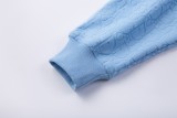Dior jacquard towel logo hoodie Blue 250804
