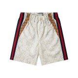 GUCCI Full Print Logo Webbing Shorts Couple Casual Bermuda Shorts 250812