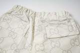GUCCI Full Print Logo Webbing Shorts Couple Casual Bermuda Shorts 250812
