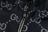 GUCCI New Classic GG Jacquard Full Print Reversible Zipper Hooded Jacket 250812