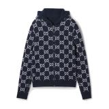 Gucci Double G All-over Print Reversible Knit Hooded Jacket 250820