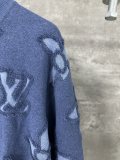 Louis Vuitton 25FW Embossed Jacquard Intarsia Logo Knit Crew Neck Sweater 250820