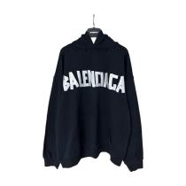 Balenciaga Silver Tape Detail Drop Shoulder Hoodie 250820
