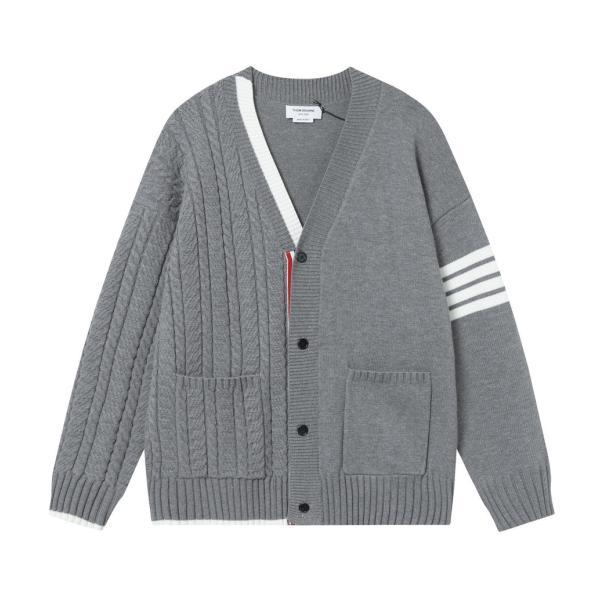 Thom Browne Classic Knit Cardigan Sweater Gray 250827