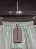 Balenciaga New Paris Family Striped Light Green Tie-Dye Fabric Pants 250827