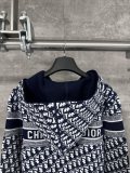Dior 25FW Vintage Monogram Double-Faced Knit Hooded Zippered Jacket 250827