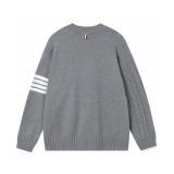 Thom Browne Classic Knit Cardigan Sweater Gray 250827