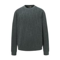 Dior 2025 New Collection Grey Wool Jacquard Knit Sweater 250827
